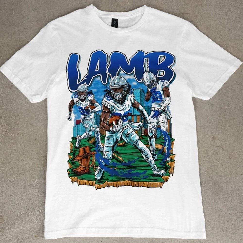 Ceedee Lamb Graphic T-Shirt Dallas Cowboys Football Tee  Fan Shirt